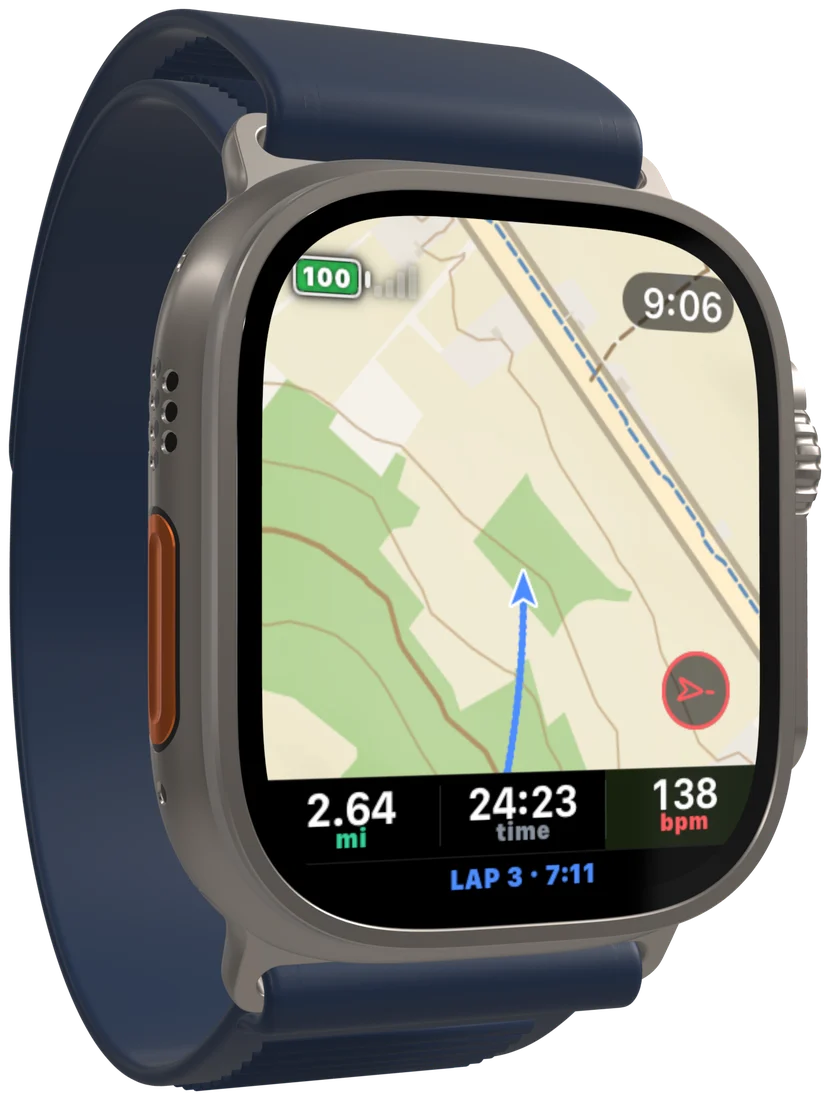 The map on your wrist during a workout